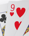 Five Playing Cards Mockup