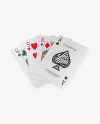 Four Playing Cards Mockup