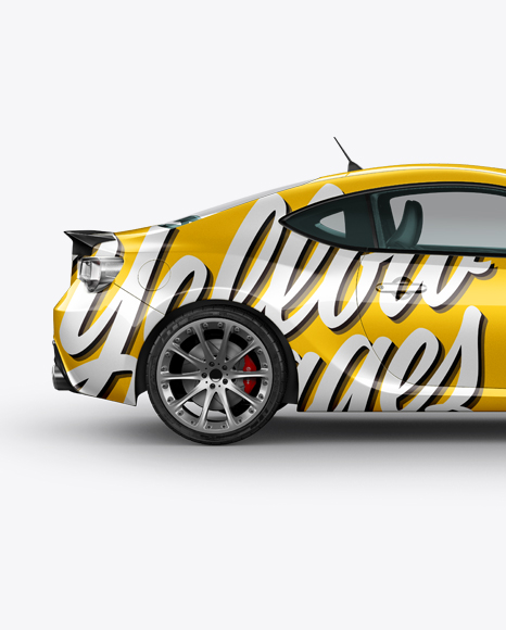 Toyota GT86 Mockup - Side View - Free Download Images High Quality PNG