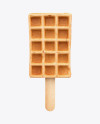 Belgian Waffle On Stick Mockup