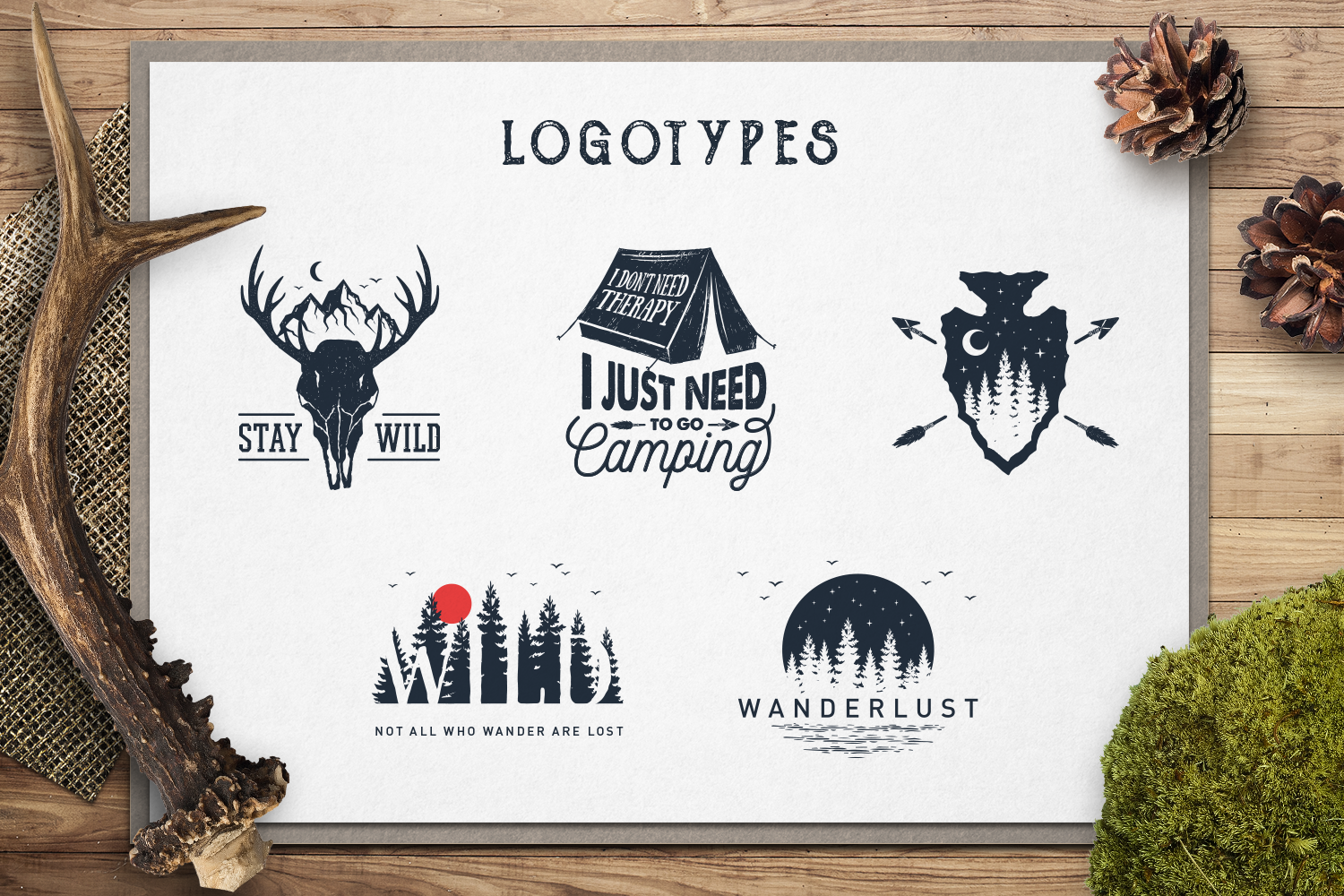 Wanderlust. 15 Double Exposure Logos