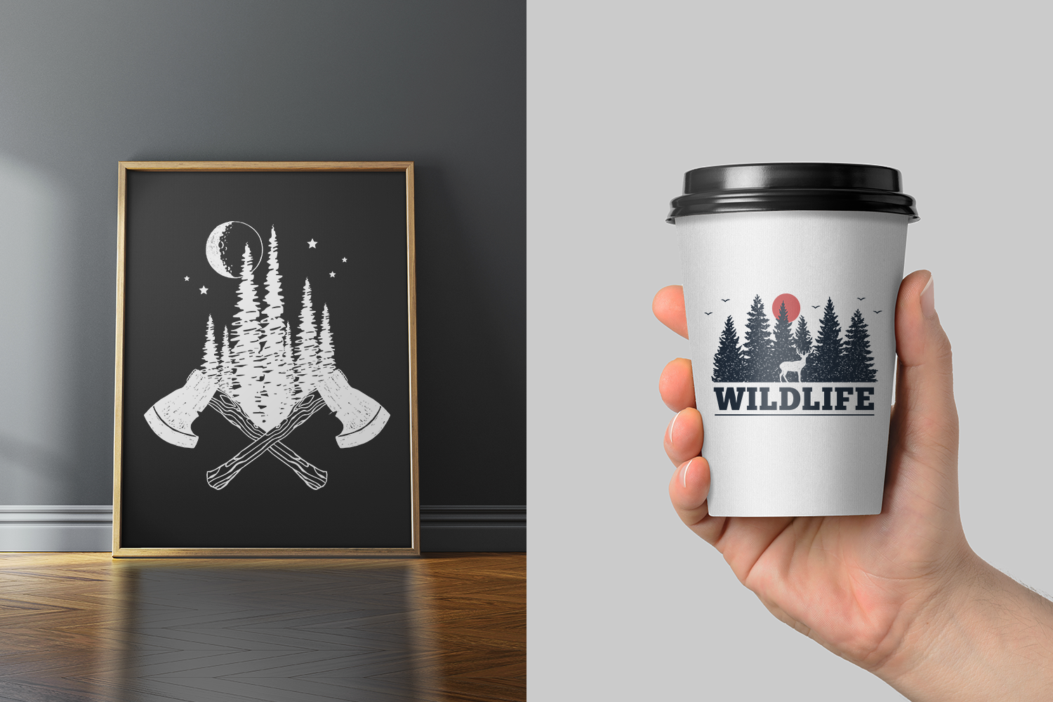 WildLife. 15 Double Exposure Logos