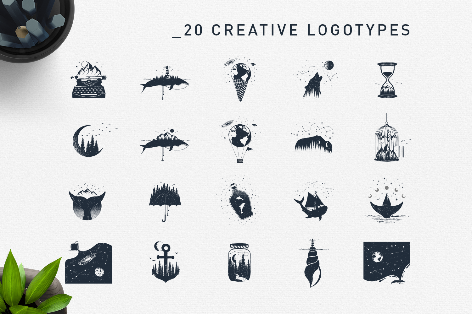 Double Exposure. 20 Creative Logos