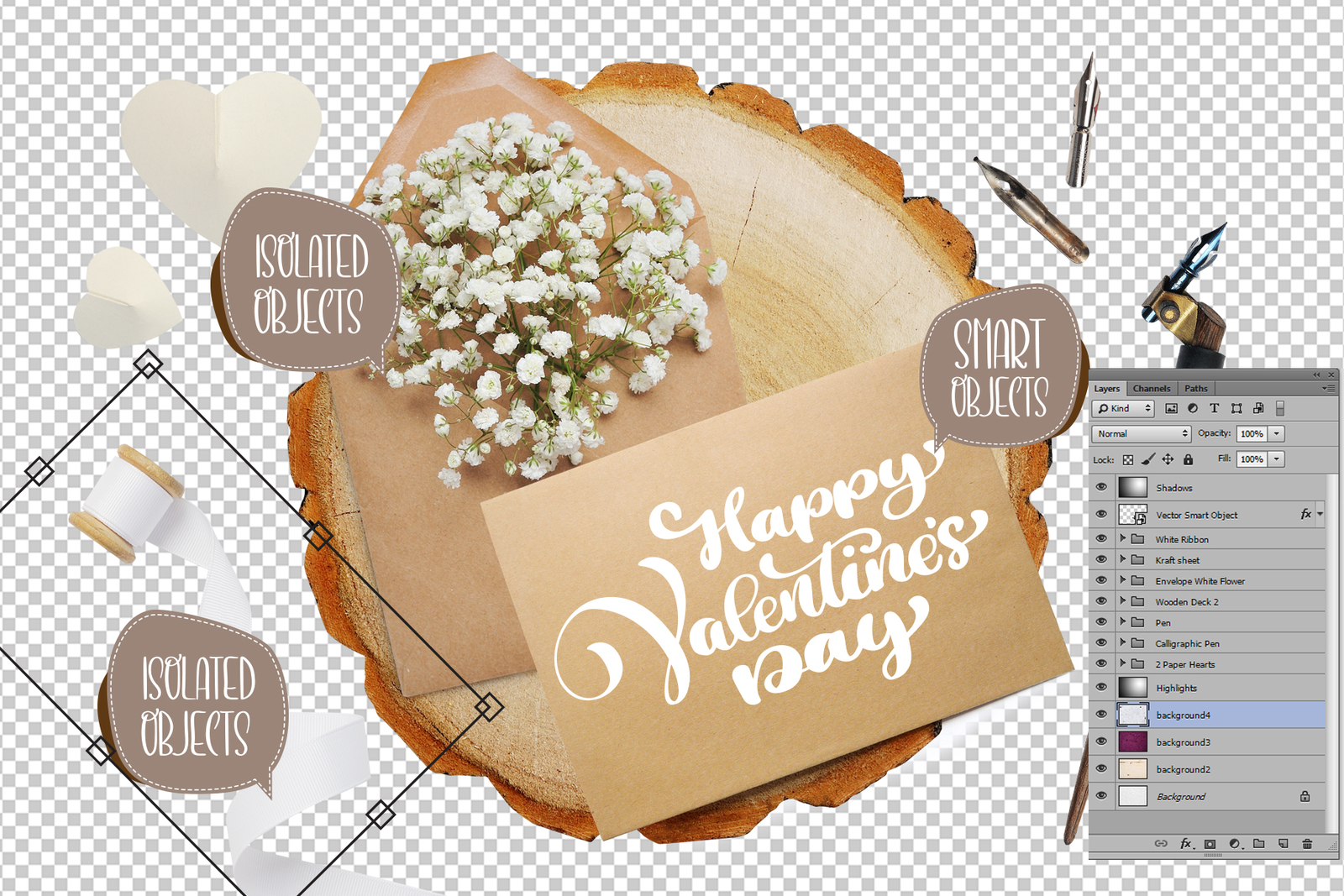 Valentines Day PSD layered scene Valentines Day PSD layered scene