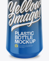 Glossy Plastic Bottle Mockup - Front View (High Angle Shot)