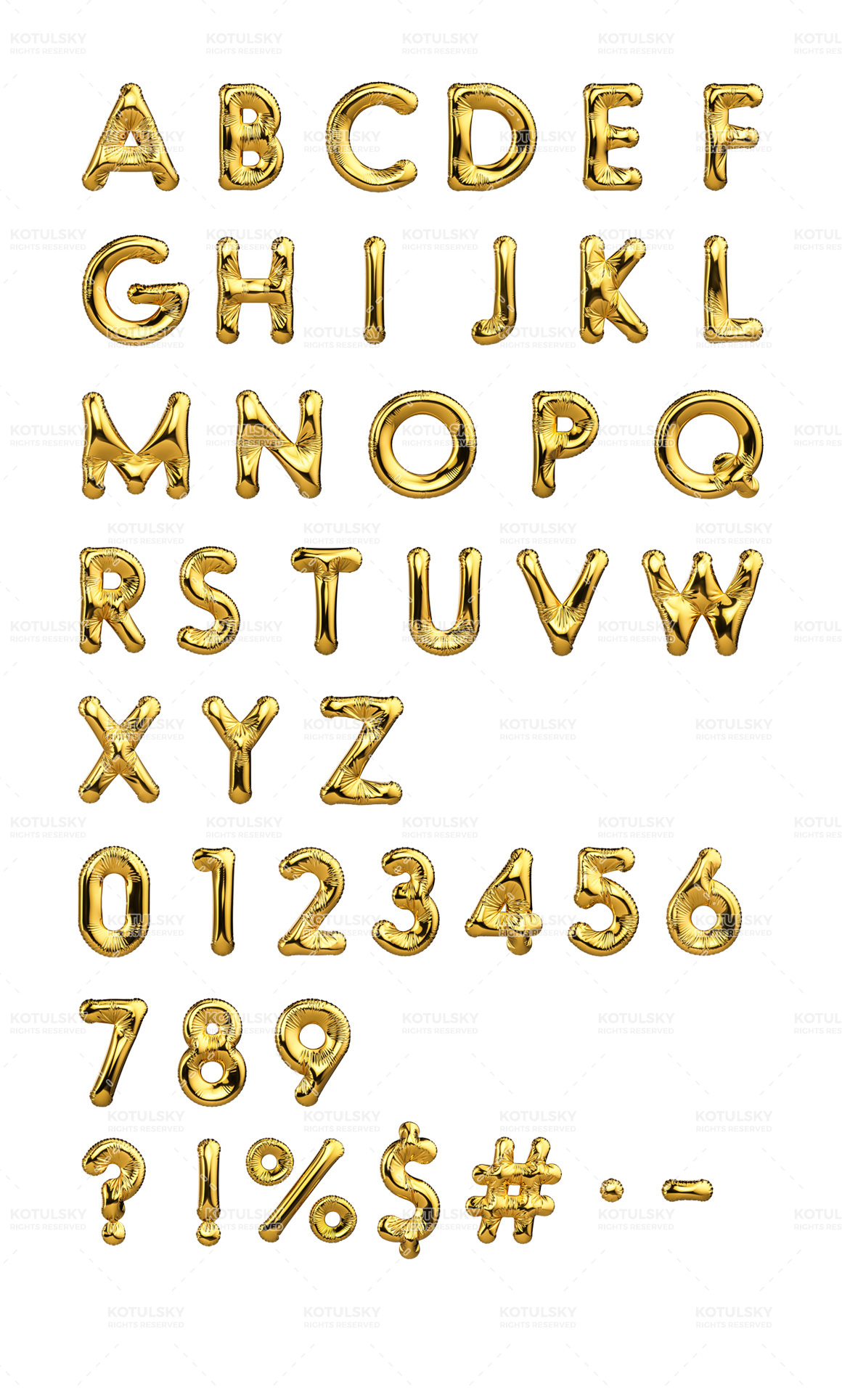 Foil Ballon Letters Set