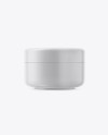 Matte Plastic Cosmetic Jar Mockup - Front View