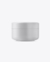 Matte Plastic Cosmetic Jar Mockup - Front View