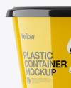 Glossy Plastic Container Mockup