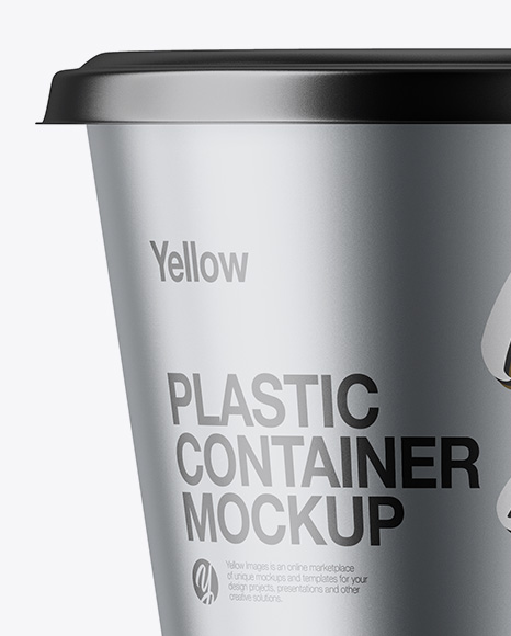 Metallic Plastic Container Mockup