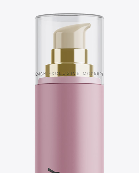 Matte Bottle With Pump Mockup Matte Bottle With Pump Mockup
