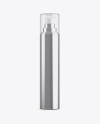 Metallic Bottle With Pump Mockup Metallic Bottle With Pump Mockup