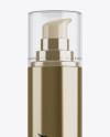 Metallic Bottle With Pump Mockup Metallic Bottle With Pump Mockup
