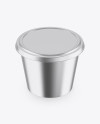 Metallic Plasic Container Mockup - High-Angle Shot