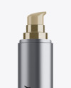 Matte Metallic Bottle With Pump Mockup Matte Metallic Bottle With Pump Mockup