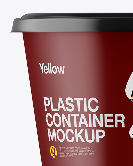 Matte Plastic Container Mockup