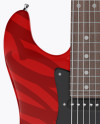 Electric Guitar with Wooden Fingerboard Mockup - Front View