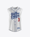 Baseball Sleeveless Shirt Mockup - Front View