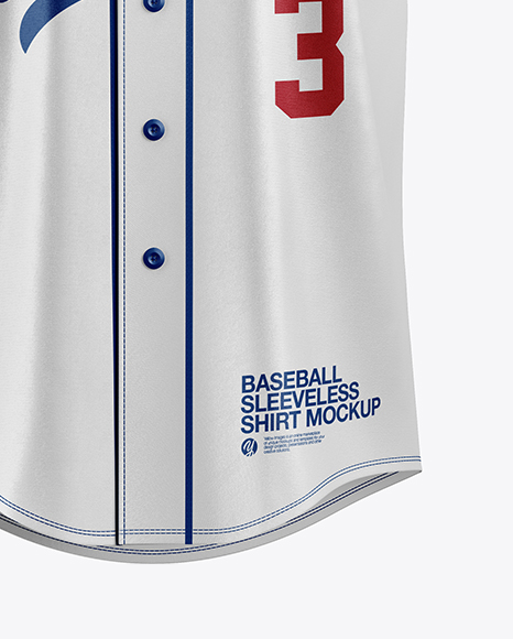 Baseball Sleeveless Shirt Mockup - Front View