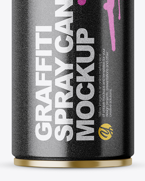 Glitter Spray Can With Transparent Cap Mockup