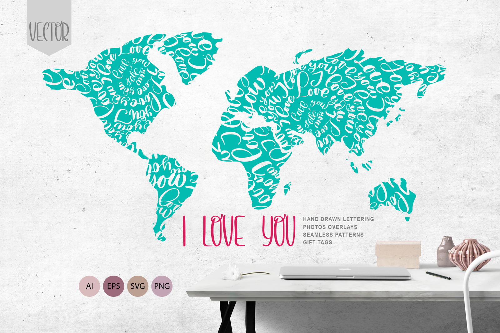 Valentines «I Love You» Vector Photo Overlay Collection Valentines «I Love You» Vector Photo Overlay Collection
