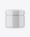 Glossy Cosmetic Jar Mockup