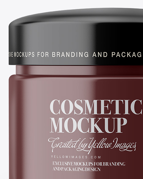 Matte Cosmetic Jar Mockup Matte Cosmetic Jar Mockup