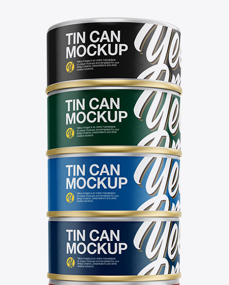 5oz Cans Mockup - Front View