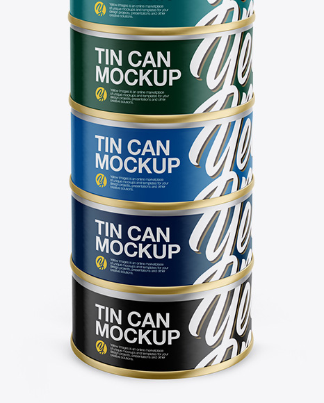 5oz Cans Mockup - Front View