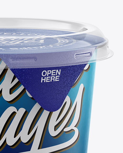 325g Yogurt Cup Mockup - Front View