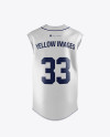 Baseball Sleeveless Shirt Mockup - Back View