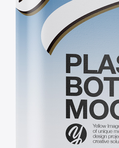 Plastic Milk Bottle Mockup - Front View