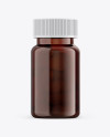 Amber Pills Bottle Mockup - Front View