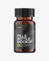 Amber Pills Bottle Mockup - Front View