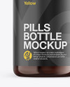 Amber Pills Bottle Mockup - Front View