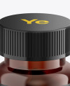 Amber Pills Bottle Mockup - Front View (High-Angle Shot) Amber Pills Bottle Mockup - Front View (High-Angle Shot)