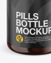 Amber Pills Bottle Mockup - Front View (High-Angle Shot) Amber Pills Bottle Mockup - Front View (High-Angle Shot)
