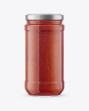 Glass Jar with Sauce Mockup