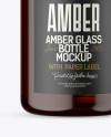 Amber Glass Bottle Mockup