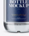 Clear Glass Vodka Bottle Mockup