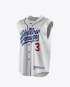 Baseball Sleeveless Shirt Mockup - Half Side View