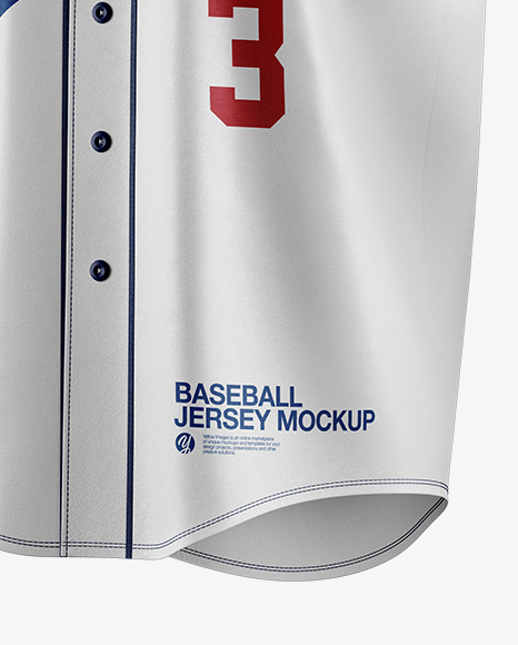 Baseball Sleeveless Shirt Mockup - Half Side View