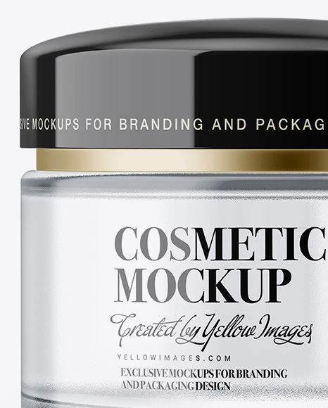 Frosted Cosmetic Jar Mockup