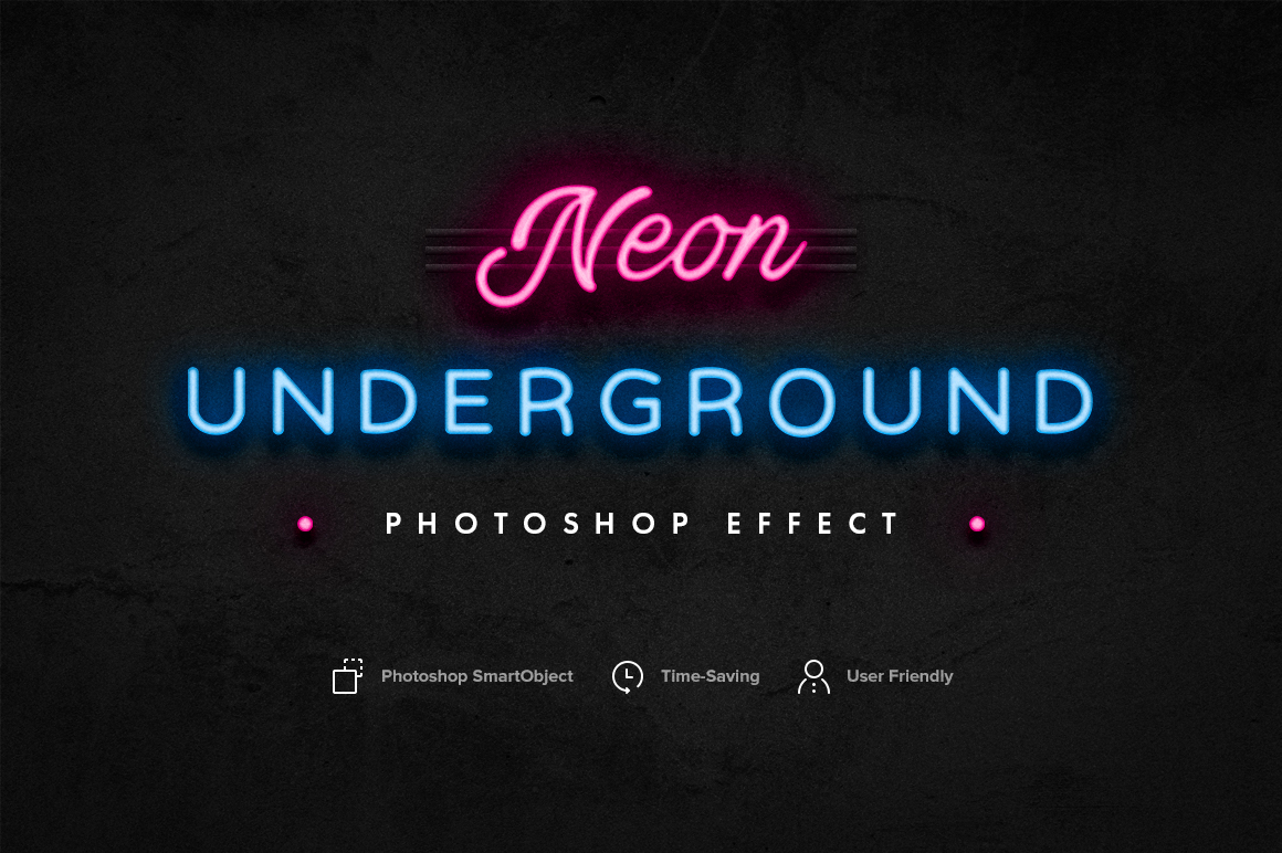 Neon Underground Photoshop Effect Neon Underground Photoshop Effect