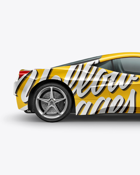 Ferrari 458 Italia Mockup - Side View