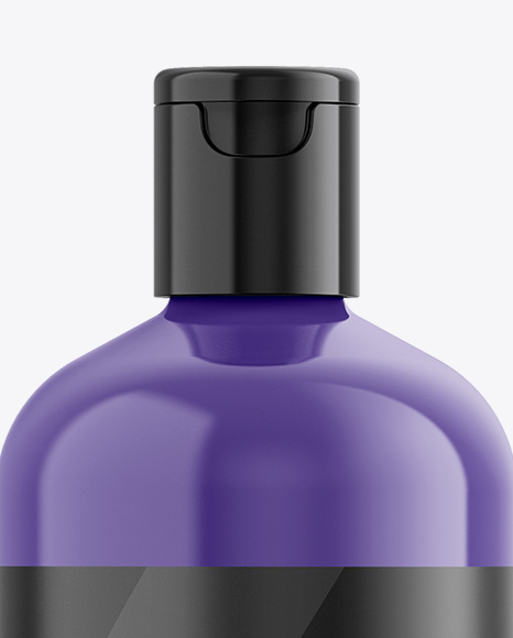 Glossy Plastic Cosmetic Bottle Mockup