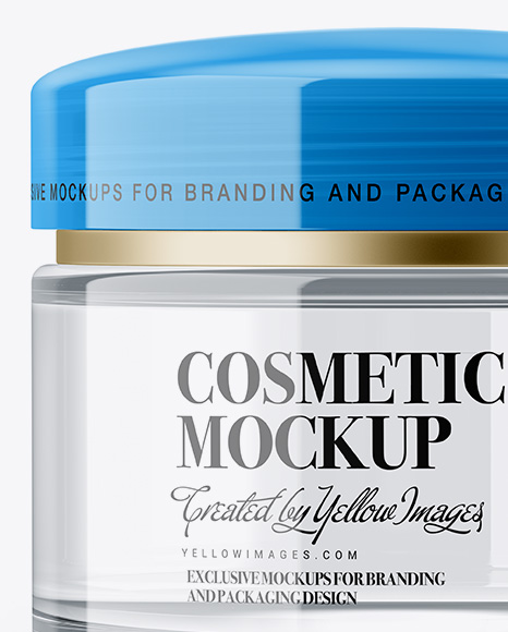 Clear Cosmetic Jar Mockup Clear Cosmetic Jar Mockup