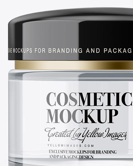 Clear Cosmetic Jar Mockup Clear Cosmetic Jar Mockup