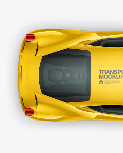 Ferrari 458 Italia Mockup - Top view