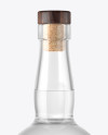 Vodka Bottle with Wooden Cap Mockup